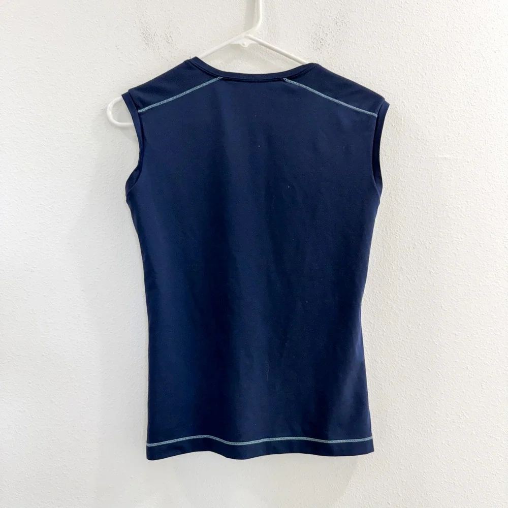 Alo Cool Fit Tank Top Navy Blue Workout Athleisure Yoga M